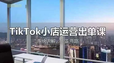 TikTok小店运营出单课，从开店选品、运营出单、发货回款，进行全流程讲解-轻创终点站