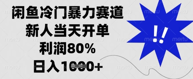 闲鱼冷门暴力赛道，新人当天开单，利润80%，日入数张【揭秘】-大学生副业网
